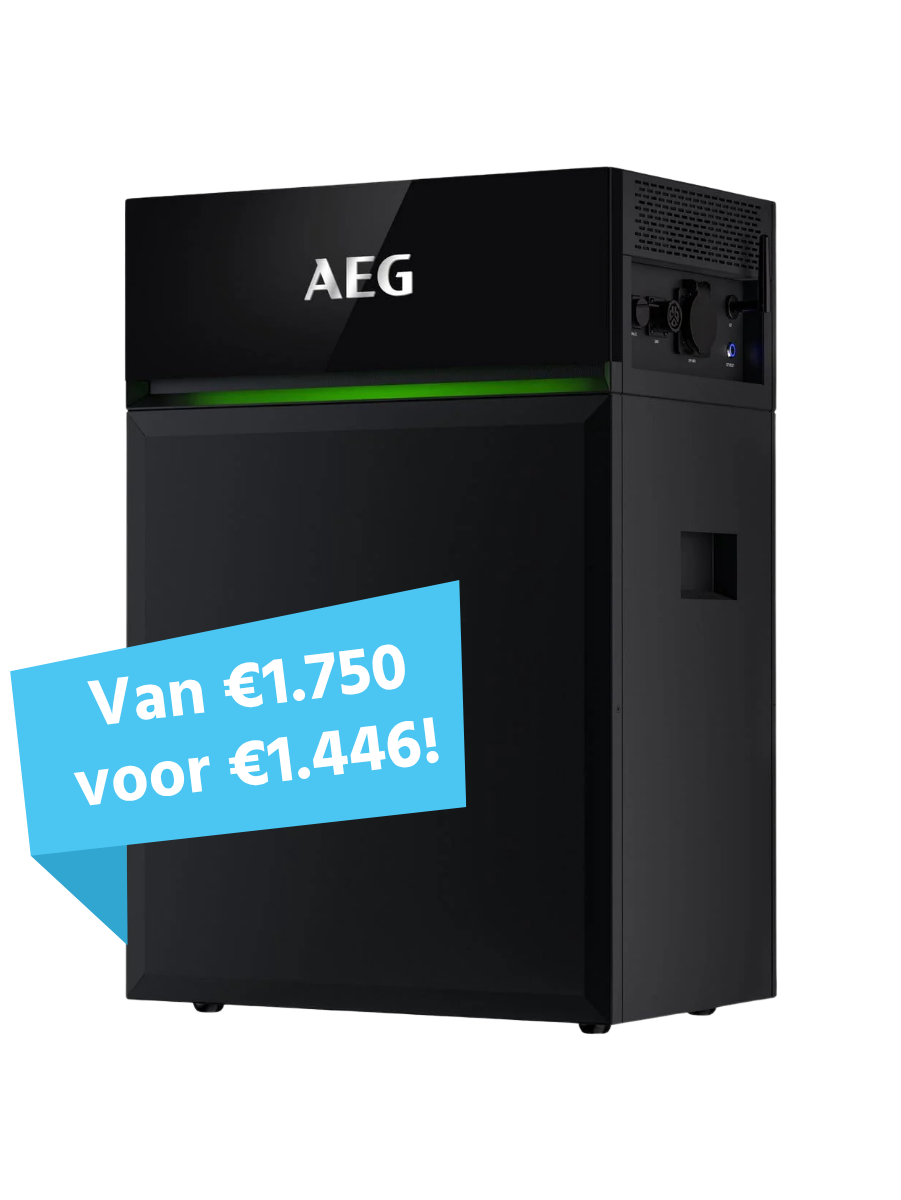 Van €1750 voor €1446 AEG thuisbatterij plug and play korting